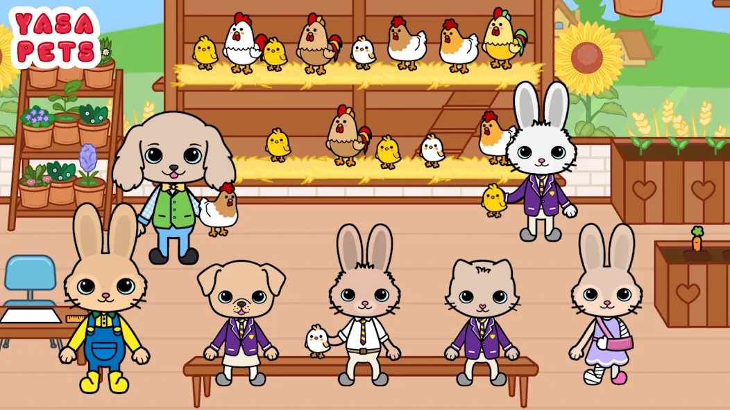Скачать Yasa Pets Farm на телефон — Всё разблокировано — скриншот 4 Скачать Yasa Pets Farm на телефон — Всё разблокировано — скриншот 4