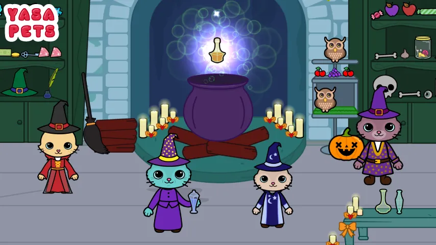 Yasa Pets Halloween MOD APK — Все открыто — скриншот 2