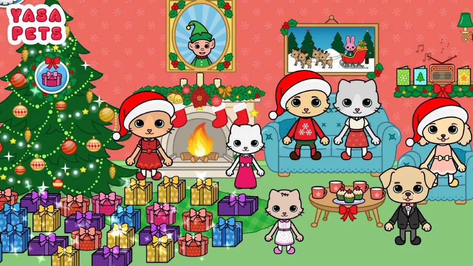Yasa Pets Christmas на Андроид — Мод Все открыто — скриншот 3