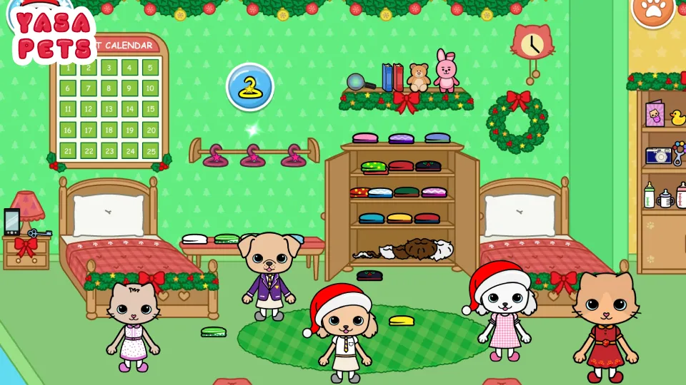 Yasa Pets Christmas на Андроид — Мод Все открыто — скриншот 5