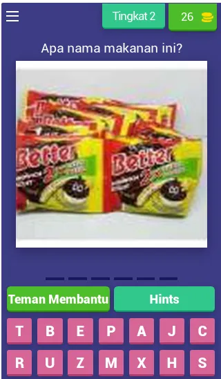 Tebak Makanan Ringan Indonesia на Андроид — Все ответы открыты — скриншот 3