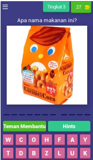 Tebak Makanan Ringan Indonesia на Андроид — Все ответы открыты — скриншот 4