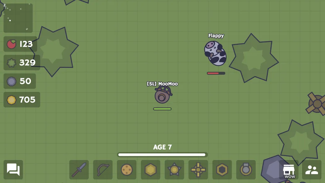 MooMoo.io (Official) MOD APK — Бессмертие и много ресурсов — скриншот 3