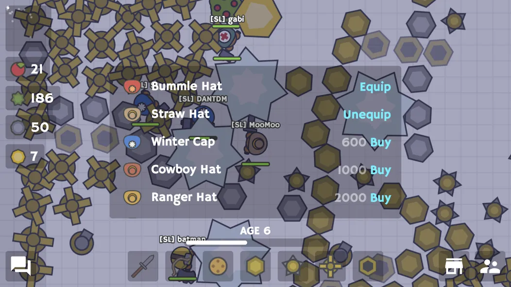 MooMoo.io (Official) MOD APK — Бессмертие и много ресурсов — скриншот 4
