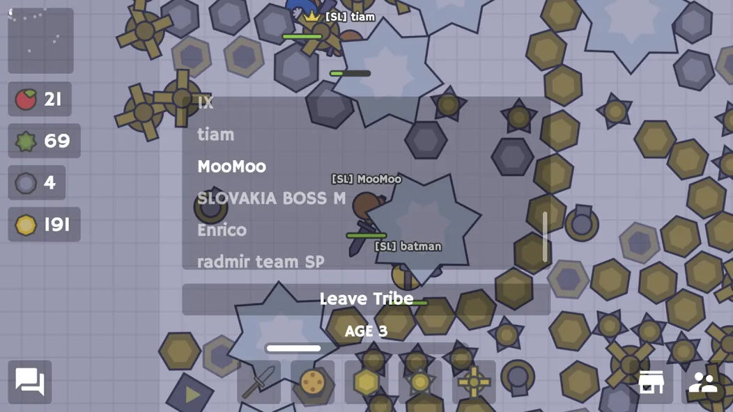 MooMoo.io (Official) MOD APK — Бессмертие и много ресурсов — скриншот 5