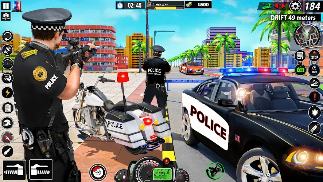 Скачать Police Moto Bike Chase Crime с модом — Много денег — скриншот 1
