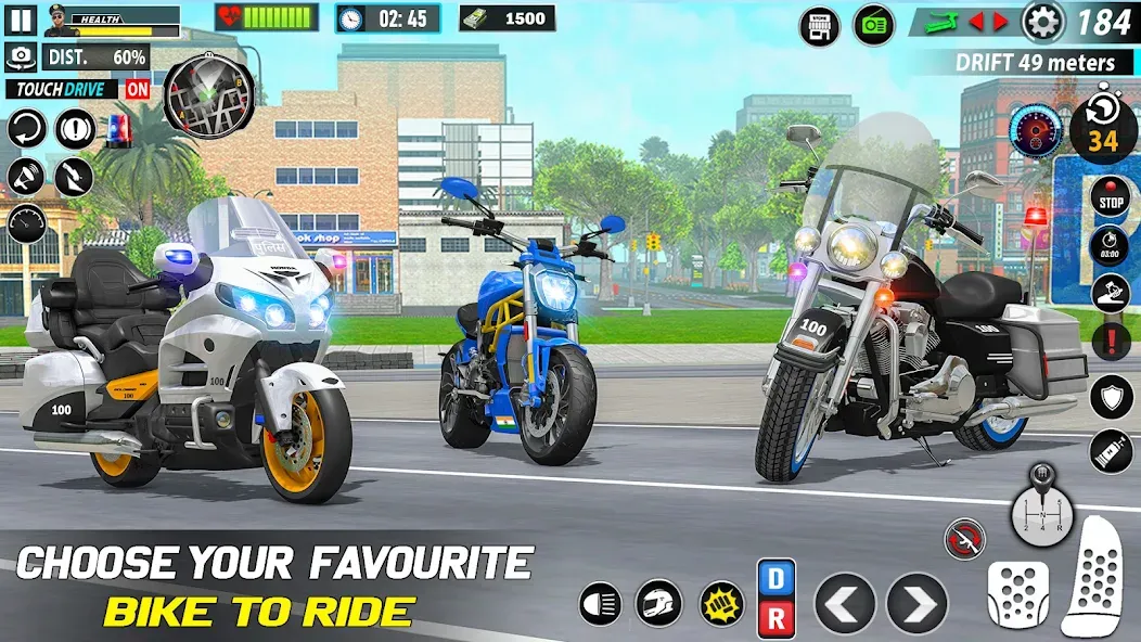 Скачать Police Moto Bike Chase Crime с модом — Много денег — скриншот 2