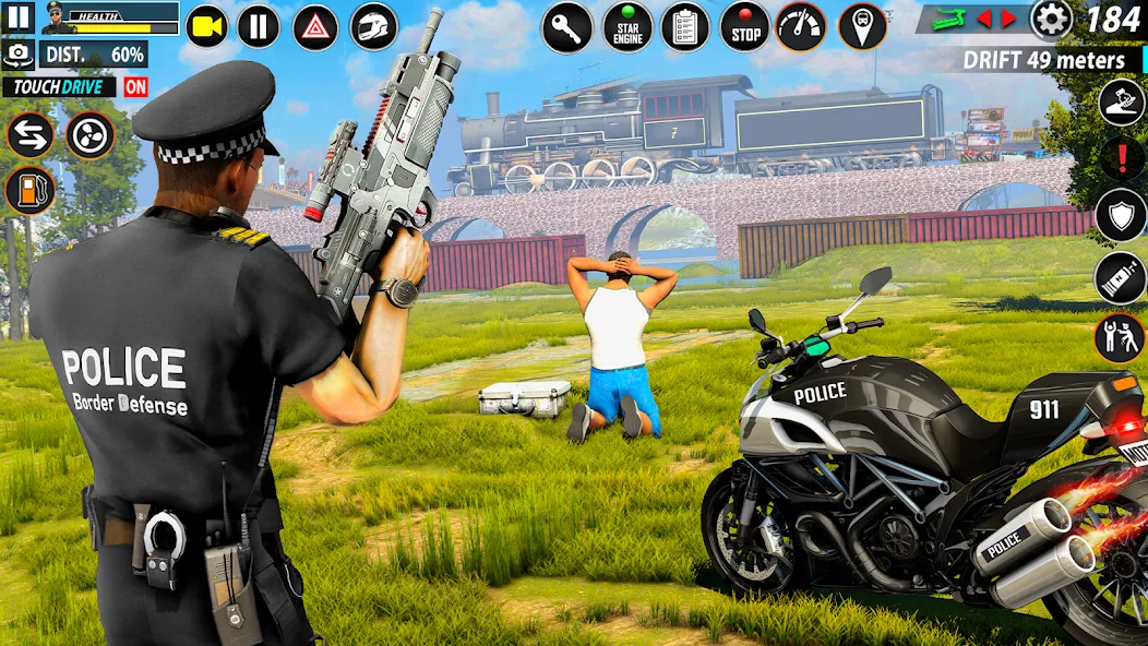 Скачать Police Moto Bike Chase Crime с модом — Много денег — скриншот 4