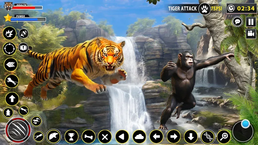 Tiger Simulator Lion games 3D MOD APK — Много денег — скриншот 2