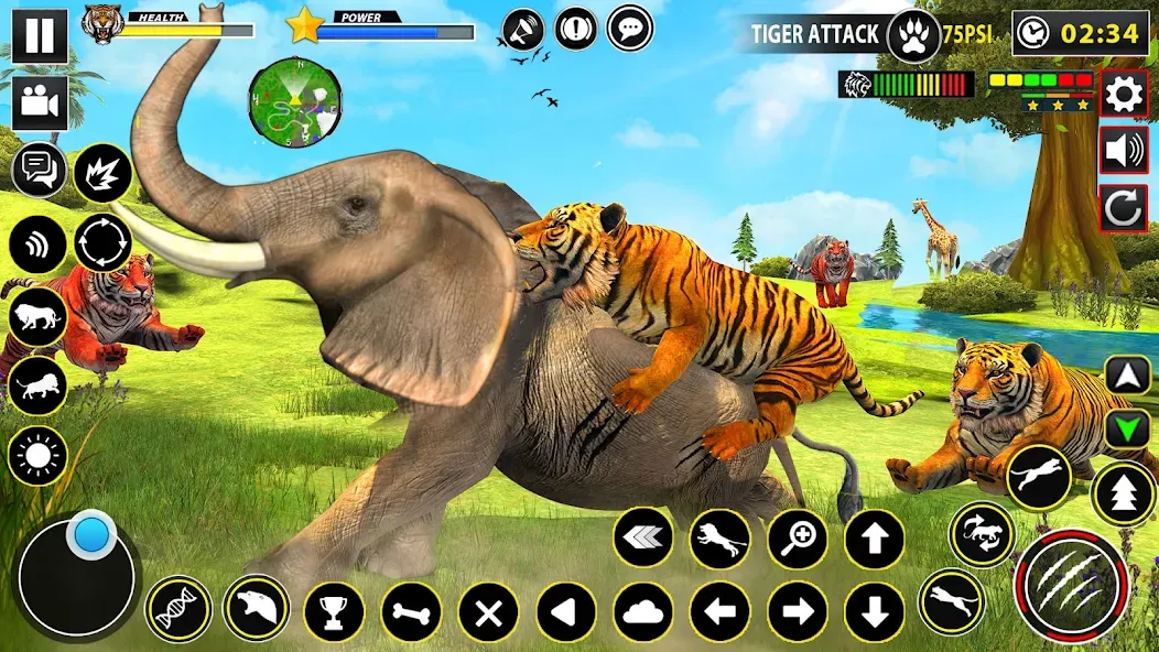 Tiger Simulator Lion games 3D MOD APK — Много денег — скриншот 3