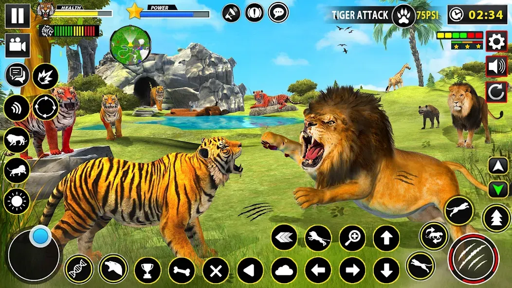 Tiger Simulator Lion games 3D MOD APK — Много денег — скриншот 5