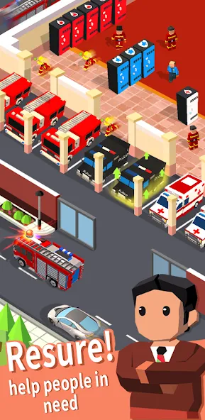 Idle Rescue Tycoon MOD APK на Android — Много денег — скриншот 1