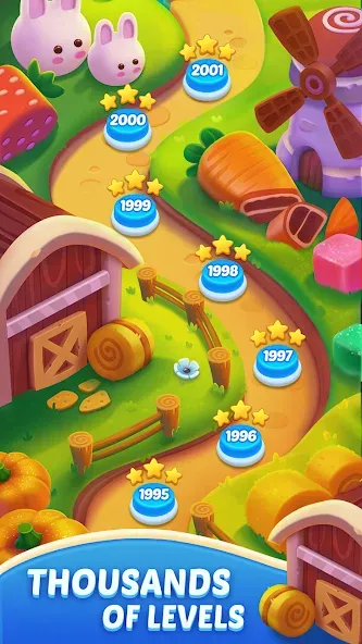 Candy Blast Fever:Cubes Crush MOD APK на Android — Много жизней и ходов — скриншот 5