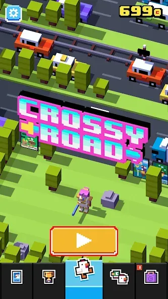 Скачать Crossy Road на Android — Много денег и всё открыто — скриншот 1