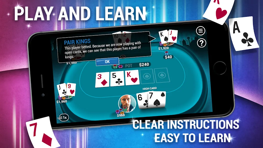 Скачать Learn How To Play Texas Poker — Последняя версия (Много денег) — скриншот 3