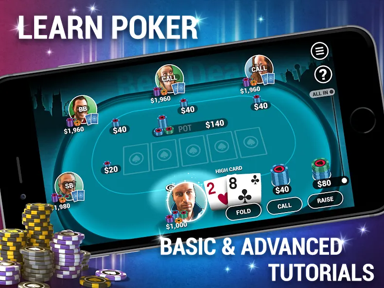 Скачать Learn How To Play Texas Poker — Последняя версия (Много денег) — скриншот 5