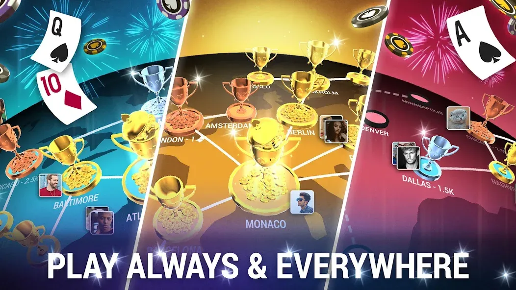 Скачать Poker World, Offline TX Holdem на телефон — Много денег — скриншот 5