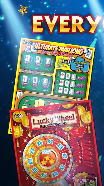 Lottery Scratch Off - Mahjong — Много денег и без рекламы — скриншот 1