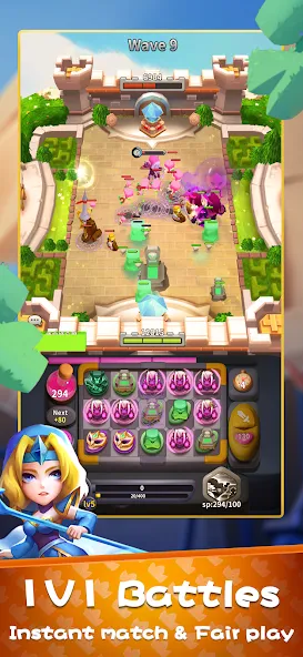 Скачать Merge Heroes: Tower Defense — Модификация Много денег — скриншот 4