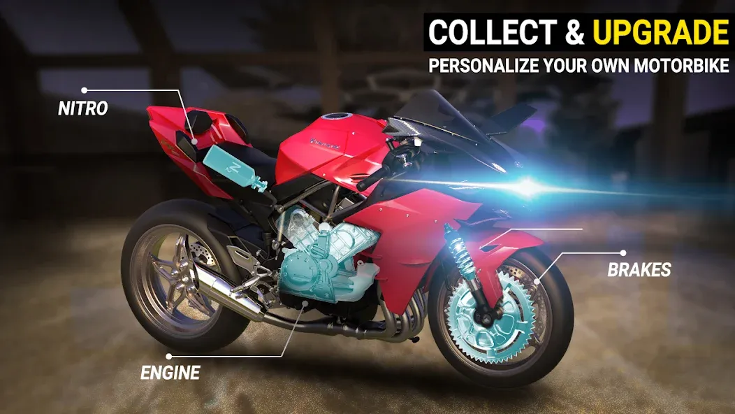 Скачать Speed Moto Dash:Real Simulator MOD APK — Много денег и всё открыто — скриншот 2