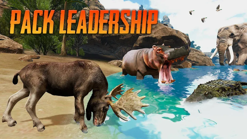 The Moose - Animal Simulator — Мод: Много денег и бесконечная выносливость — скриншот 4