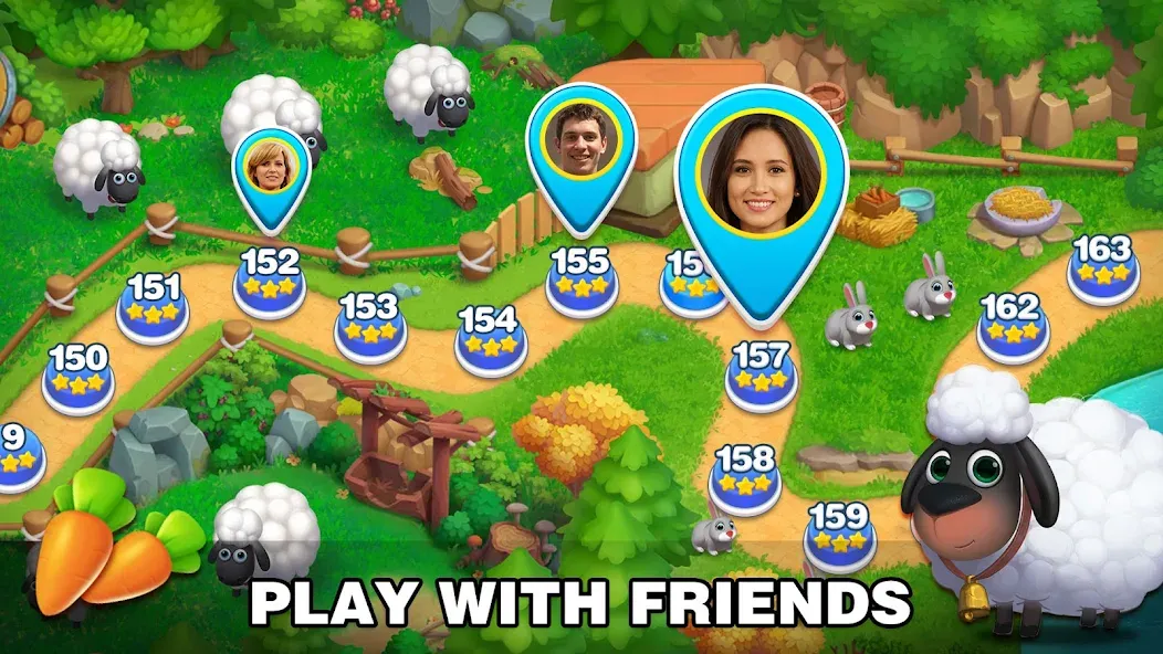 Solitaire Farm: Card Games MOD APK — Много золота и монет — скриншот 4
