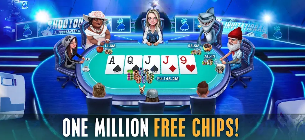 Скачать HD Poker: Texas Holdem Casino — Много денег — скриншот 1