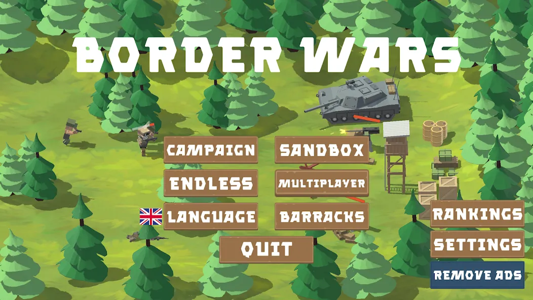 Скачать взломанную Border Wars: Army Simulator — Много денег — скриншот 1