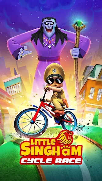 Скачать Little Singham Cycle Race на Андроид — Бесконечные деньги — скриншот 1