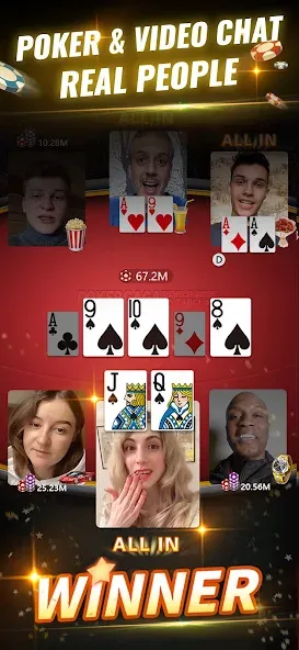 PokerGaga: Texas Holdem Live MOD APK — Много денег — скриншот 1 PokerGaga: Texas Holdem Live MOD APK — Много денег — скриншот 1
