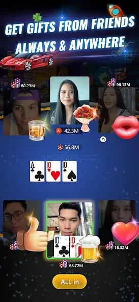 PokerGaga: Texas Holdem Live MOD APK — Много денег — скриншот 2 PokerGaga: Texas Holdem Live MOD APK — Много денег — скриншот 2