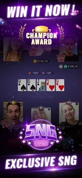 PokerGaga: Texas Holdem Live MOD APK — Много денег — скриншот 3 PokerGaga: Texas Holdem Live MOD APK — Много денег — скриншот 3