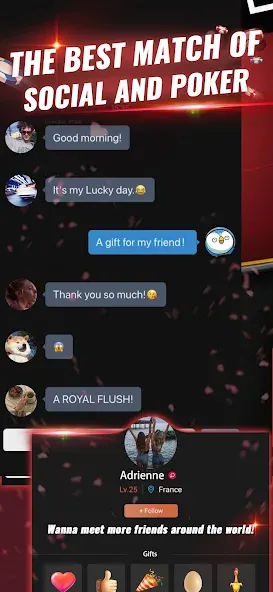 PokerGaga: Texas Holdem Live MOD APK — Много денег — скриншот 4 PokerGaga: Texas Holdem Live MOD APK — Много денег — скриншот 4