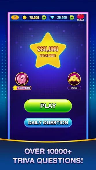 Trivia Crush MOD — Много денег на Андроид — скриншот 4