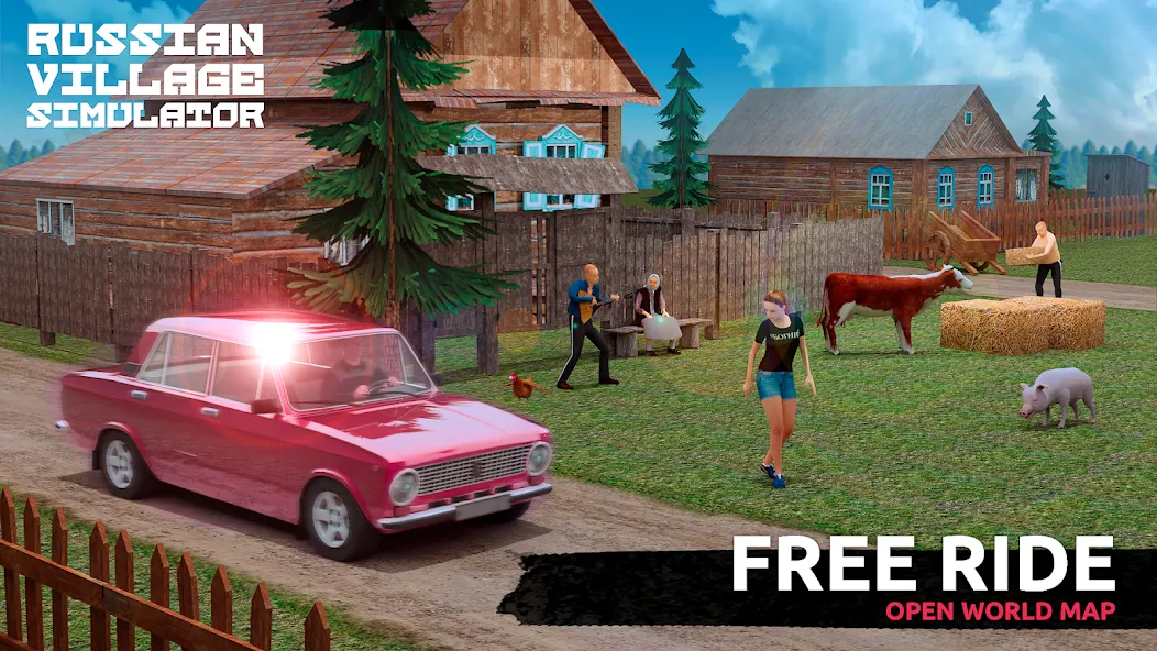 Скачать Russian Village Simulator 3D — Последняя версия (Много денег) — скриншот 2