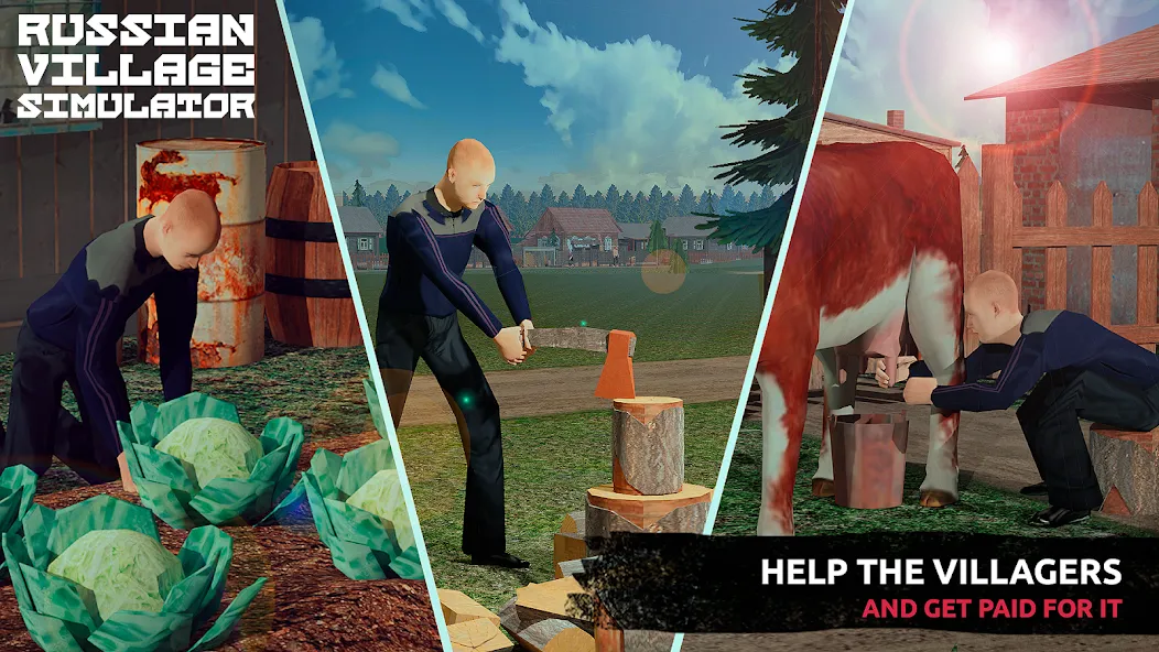 Скачать Russian Village Simulator 3D — Последняя версия (Много денег) — скриншот 3