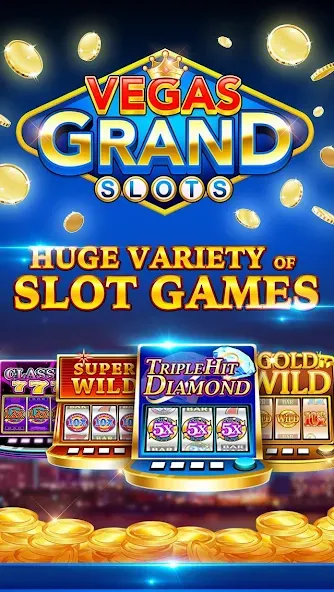 Vegas Grand Slots:Casino Games на Андроид — Мод Много денег — скриншот 1