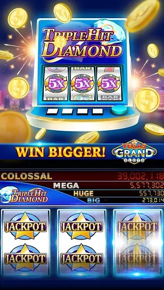 Vegas Grand Slots:Casino Games на Андроид — Мод Много денег — скриншот 5