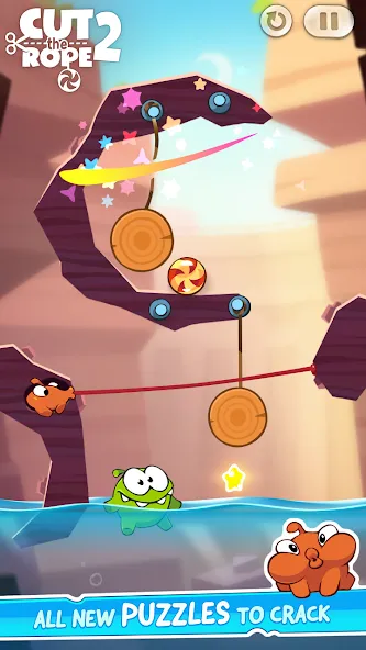 Скачать Cut the Rope 2 с модом — Много денег и конфет — скриншот 3