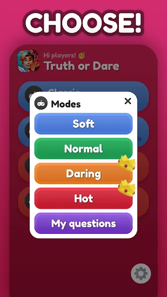 Truth or Dare Party Game на Андроид — Мод Все вопросы и режимы открыты — скриншот 5