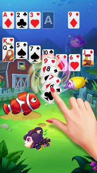 Скачать Solitaire Fish Klondike Card — Много денег и без рекламы — скриншот 3