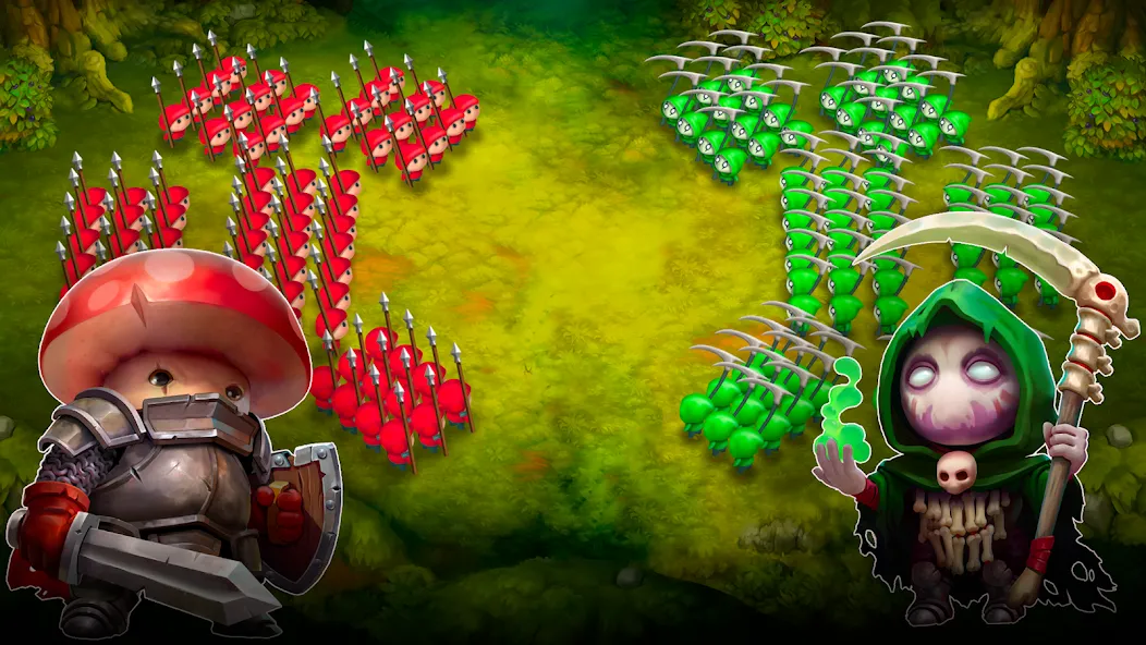 Скачать Mushroom Wars 2: RTS Strategy на Андроид — Много денег и ресурсов — скриншот 2