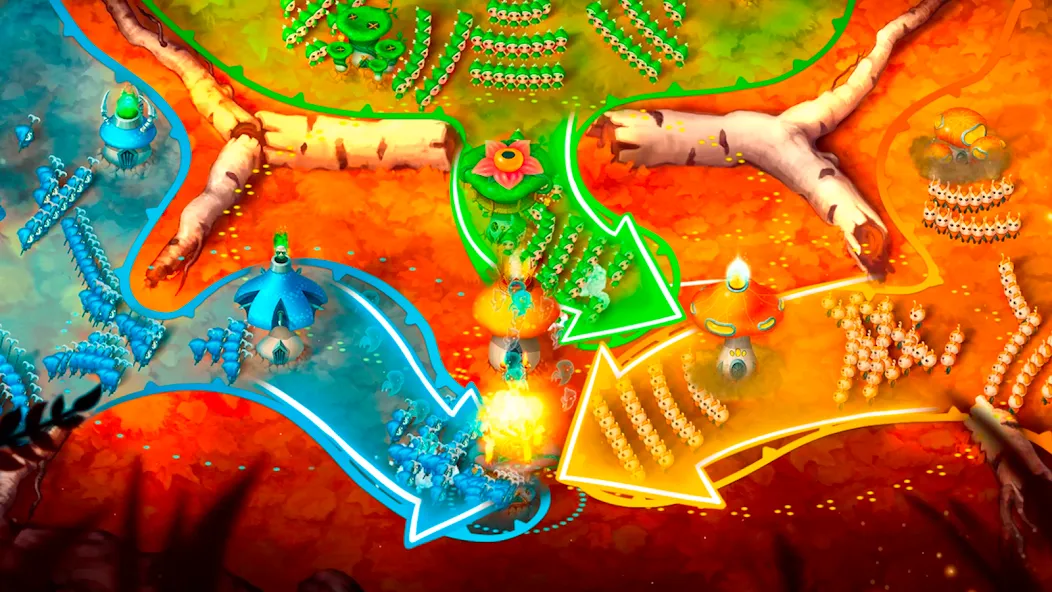 Скачать Mushroom Wars 2: RTS Strategy на Андроид — Много денег и ресурсов — скриншот 5