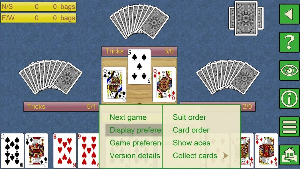 Spades V+, spades card game (Мод Все карты открыты) — скриншот 3
