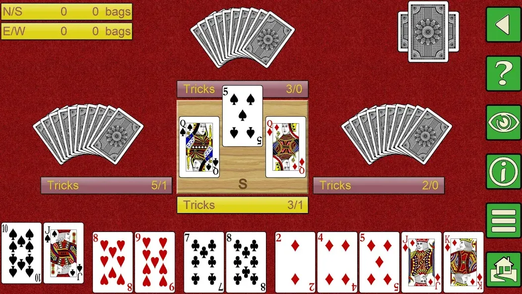 Spades V+, spades card game (Мод Все карты открыты) — скриншот 4