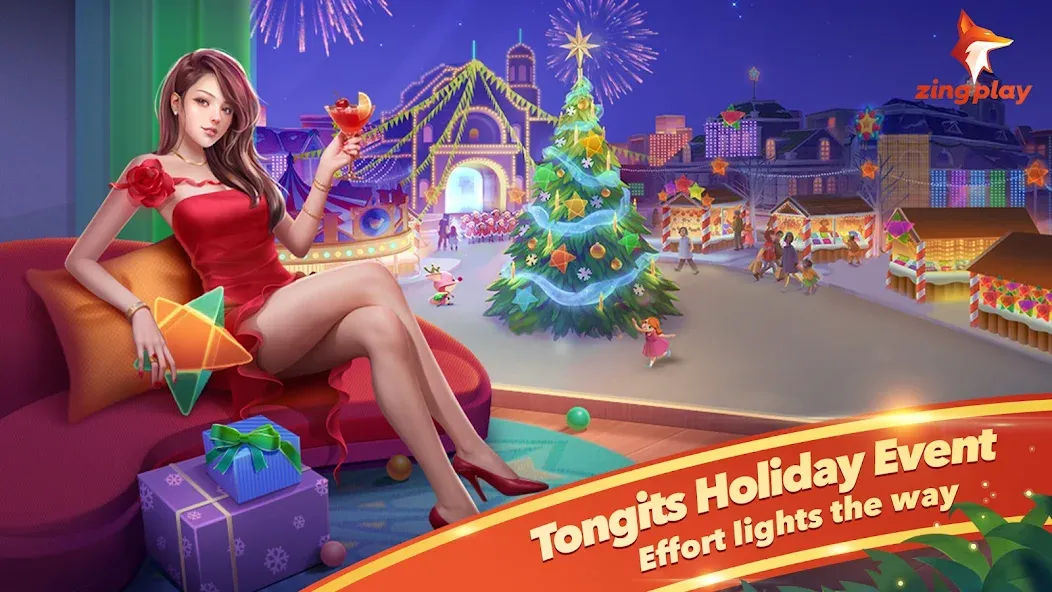 Скачать взломанную Tongits Zingplay - Card Game — Много золота и фишек — скриншот 1