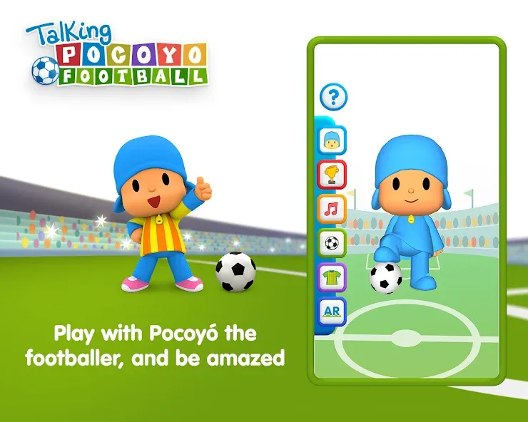 Talking Pocoyo Football MOD APK — Много денег — скриншот 2 Talking Pocoyo Football MOD APK — Много денег — скриншот 2