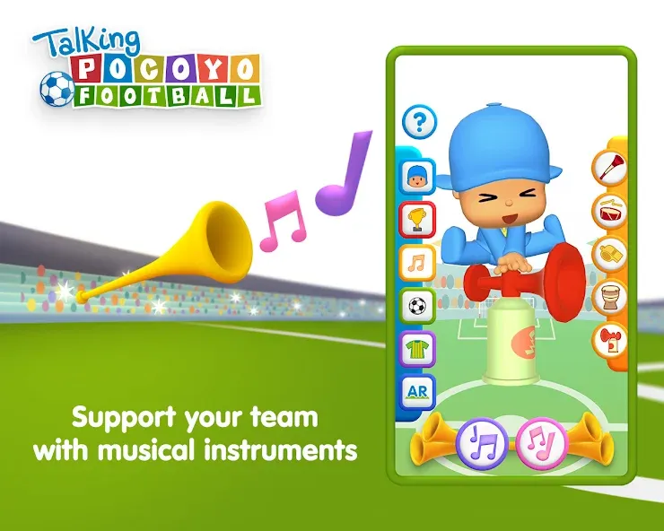 Talking Pocoyo Football MOD APK — Много денег — скриншот 4 Talking Pocoyo Football MOD APK — Много денег — скриншот 4