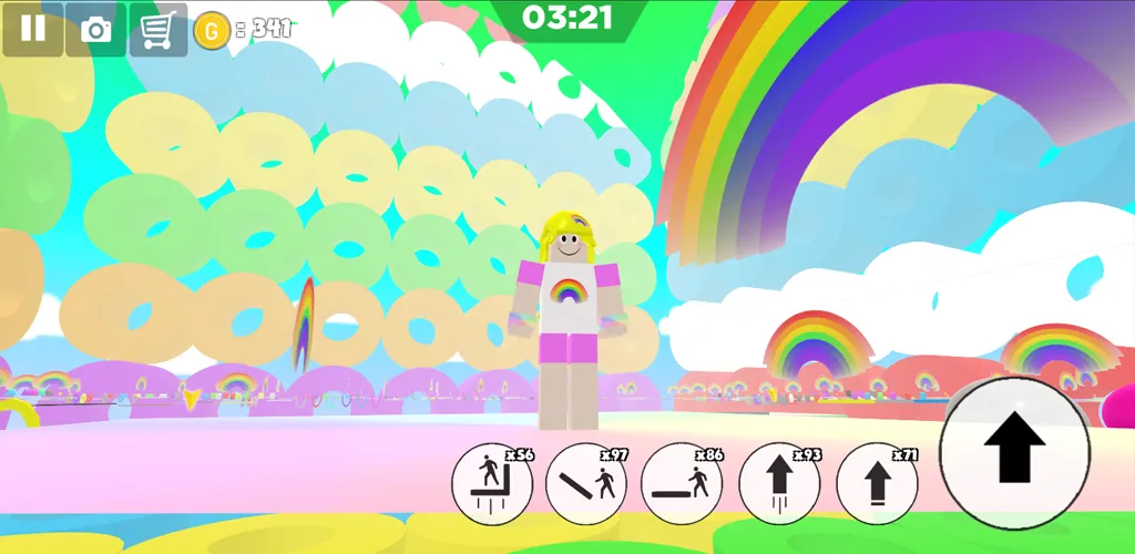 Скачать Rainbow Parkour sweet Girl на телефон — Много денег и без рекламы — скриншот 5