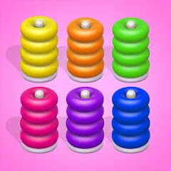 Скачать Color Sort 3D — Hoop Stack на Android — Много денег